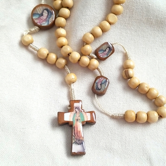 Jewelry - 2 for $20 Lady of Guadalupe Wood Rosary